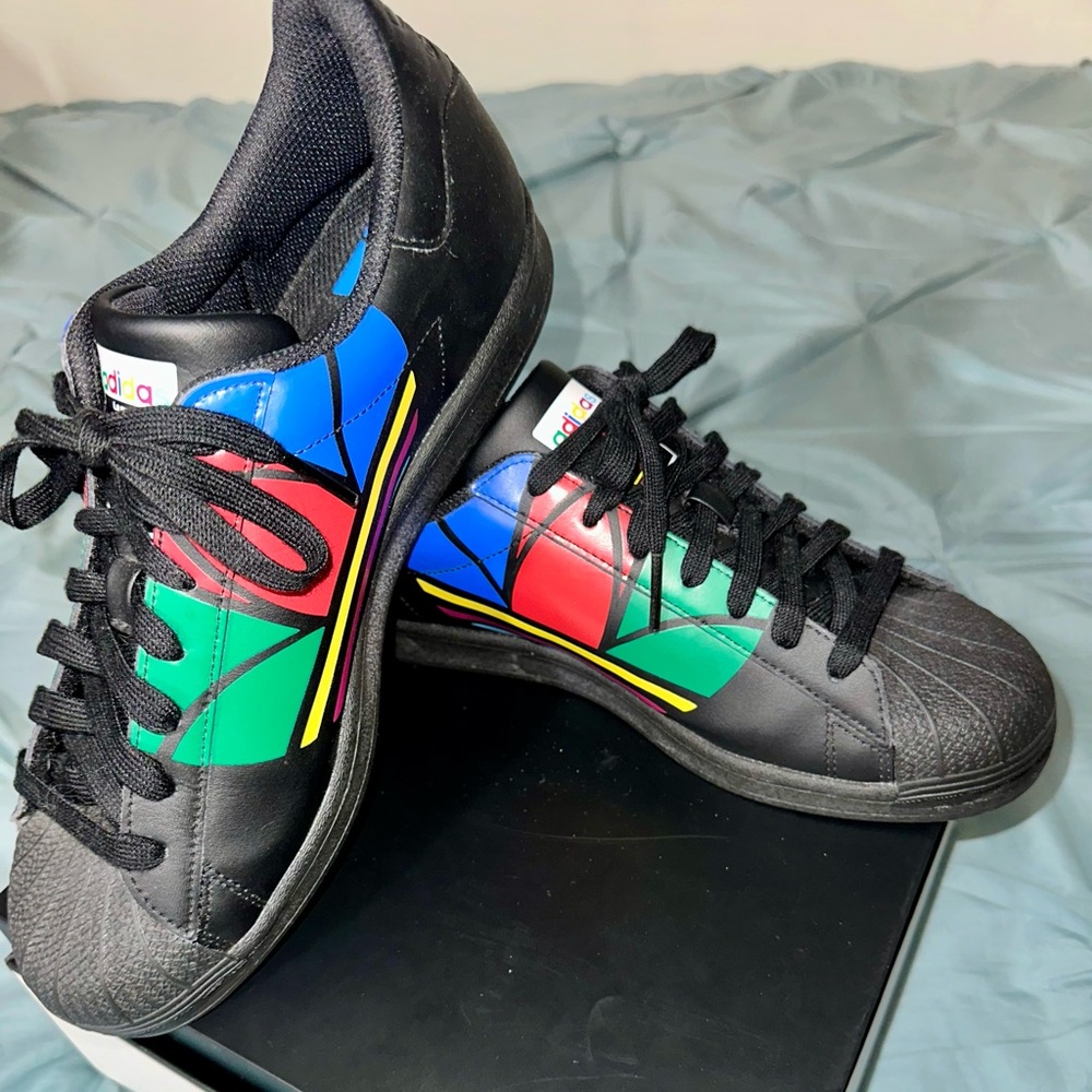 Adidas Superstar Black and Red with Iconic Design